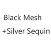 Black Mesh Silver Sequin