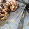 Black Mesh Gold Snowflake