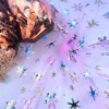 Candy Pink Mesh Iridescent Snowflake