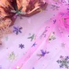 Fuchsia Mesh Iridescent Snowflake