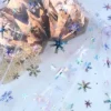 White Mesh Iridescent Snowflake
