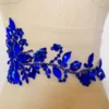 Royal Blue Crystal White Mesh